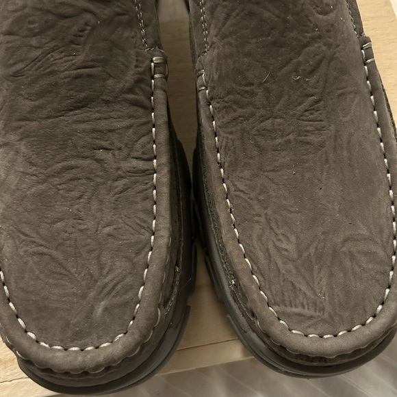 Venshine Walking Gray Shoes Leather Lightweight Breathable Slip On Loafer SZ 13 - Picture 6 of 11